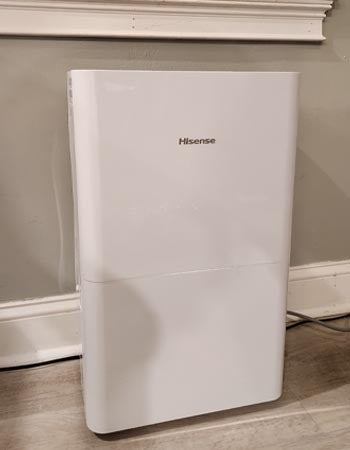 Hisense Wi-Fi Dehumidifier set up and ready to be used