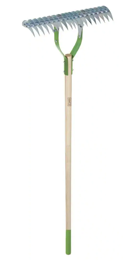 Ames 54-inch Adjustable Thatch Rake at Home Depot for $60.58