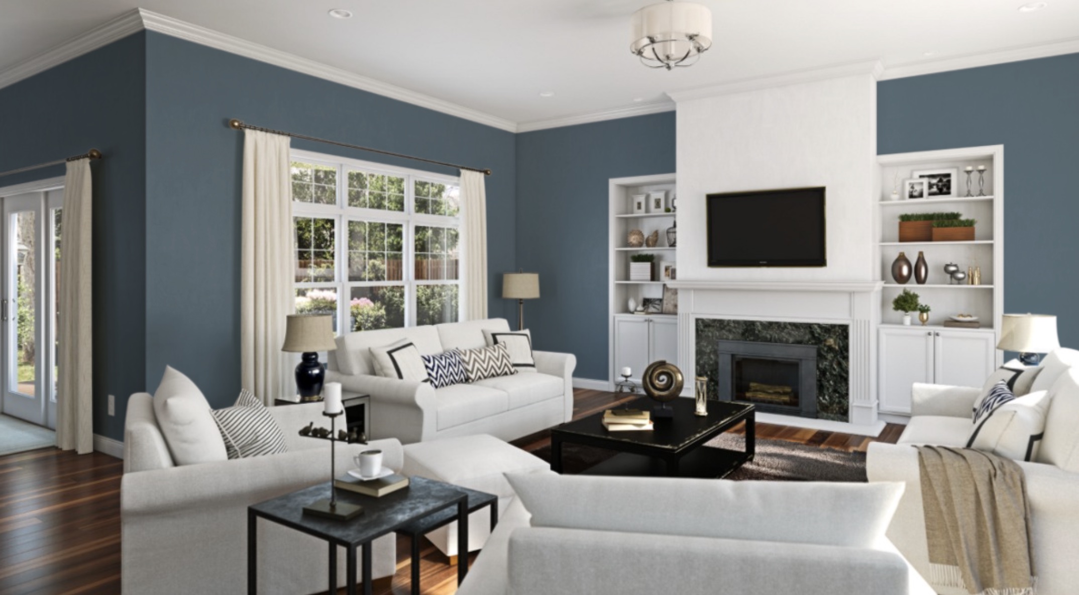 Smokey Blue Living Room