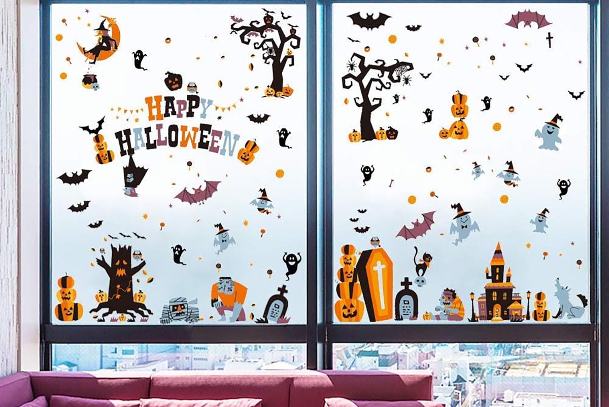 The Best Amazon Halloween Decorations Option CCINEE Halloween Window Stickers