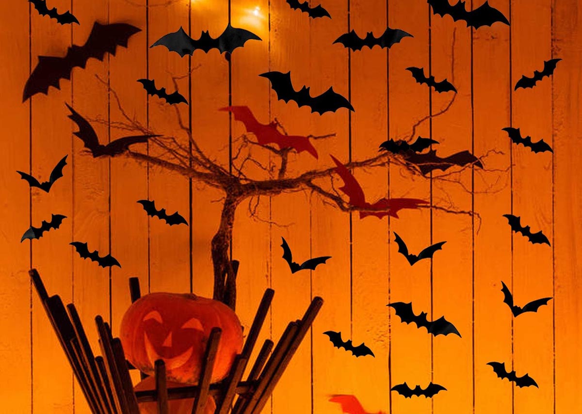 The Best Amazon Halloween Decorations Option Diyasy Bats Wall Decor