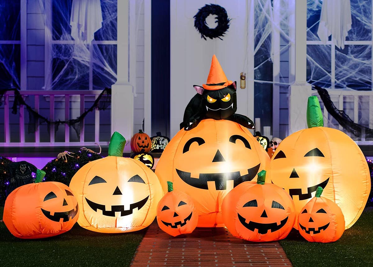 The Best Amazon Halloween Decorations Option Joiedomi 7 ft Long Halloween Inflatables Pumpkin
