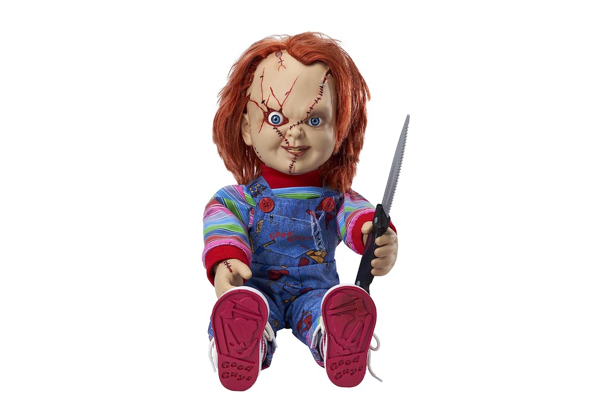 The Best Amazon Halloween Decorations Option Spirit Halloween 2 Ft Talking Chucky Doll