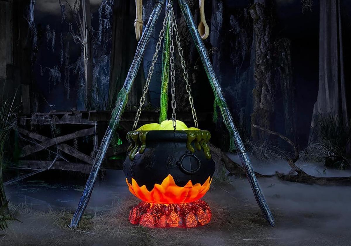 The Best Outdoor Halloween Decoration Option Home Accents 5 ft. LED Bubbling Cauldron
