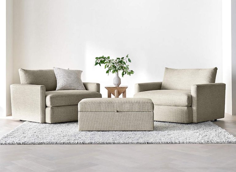 The Best Storage Ottoman Option Crate & Barrel Lounge Storage Ottoman