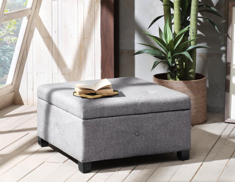 The Best Storage Ottoman Option Madison Park Della Button Tufted Square Storage Ottoman