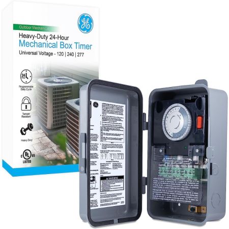 GE Outdoor Heavy-Duty 24-Hour Mechanical Box Timer