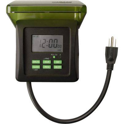 The Best Pool Timers Option: Woods 50015WD Outdoor 7-Day Heavy-Duty Digital Timer