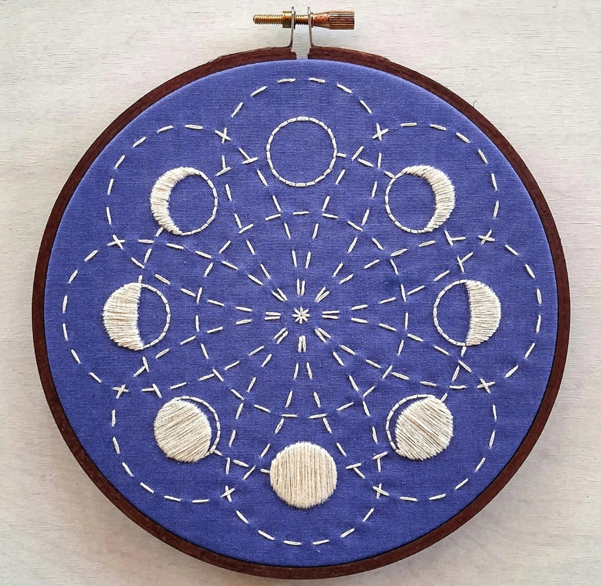 Lunar embroidery design