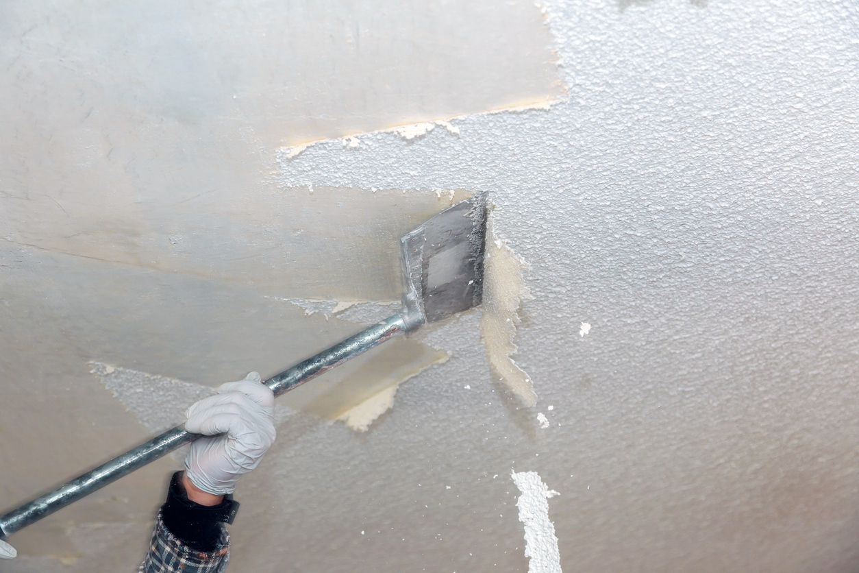 Take off in the popcorn ceiling home wall texture removal ceiling drywall demolition