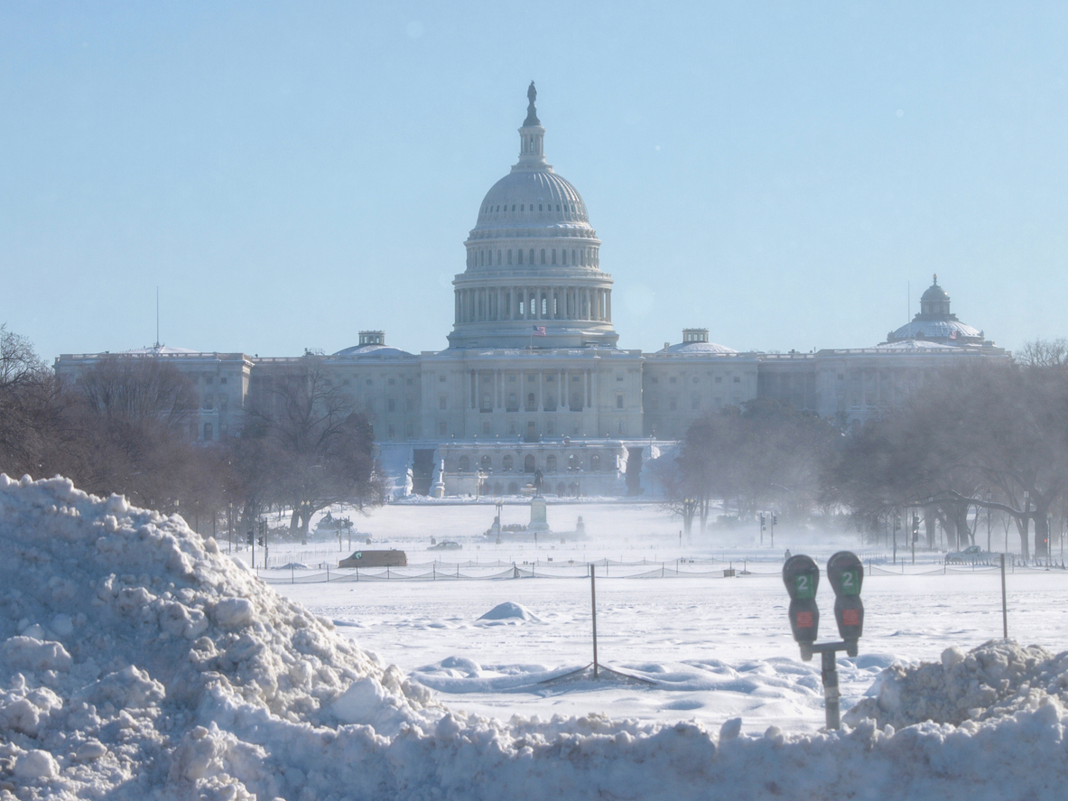 US capitol covered by snow in 2010