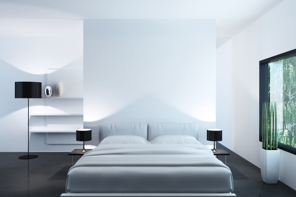 White luxury bedroom
