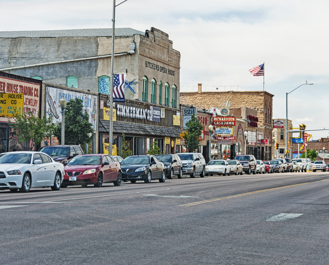 old main street in Gallup, New Mexico