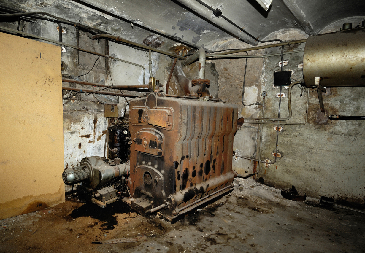 basement, old heating