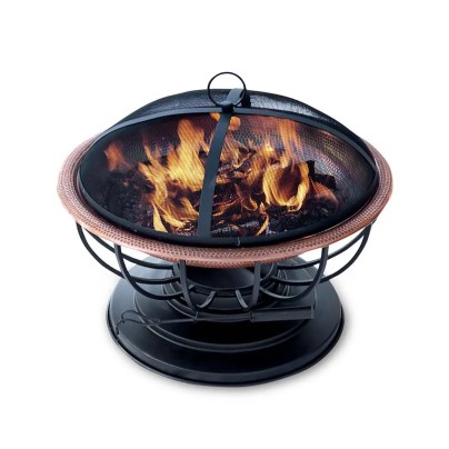 The Best Copper Fire Pits Option: Plow & Hearth Hammered Copper Fire Pit With Lid