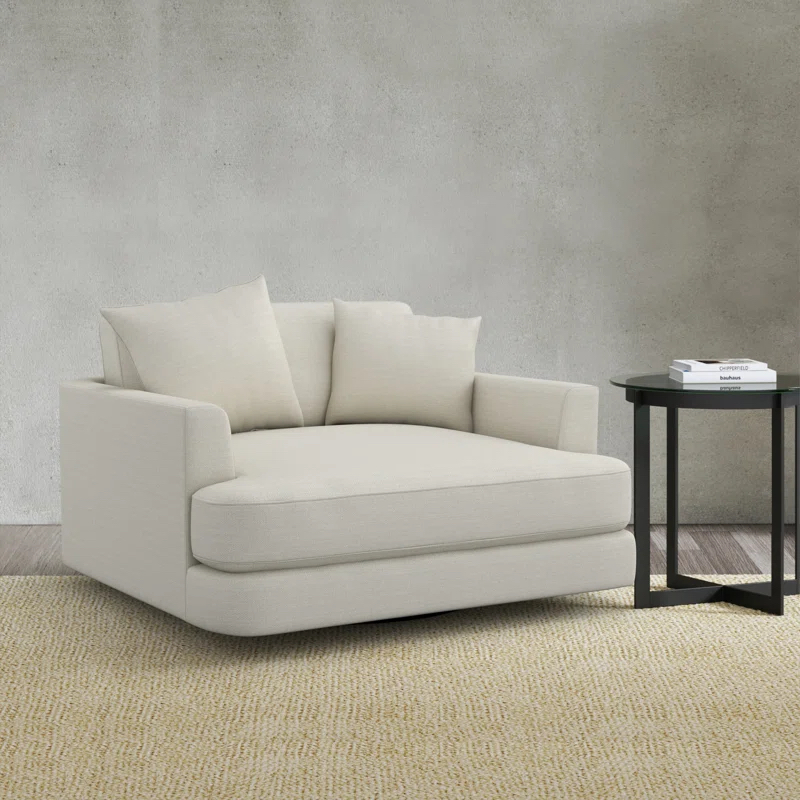 Jalitza Upholstered Oversized Swivel Armchair