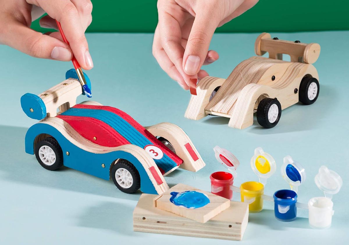 Kids Gift Guide Option Stanley Jr. Pull Back Sports Car Kit and Tool Set