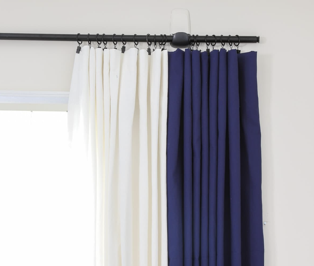 Hanging curtains with command strips