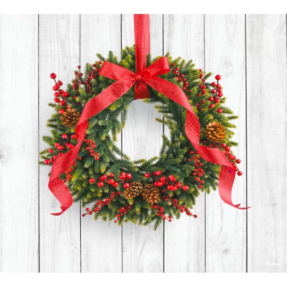 The Best Garage Door Christmas Decorations Option: The Holiday Aisle Christmas Wreath Door Mural