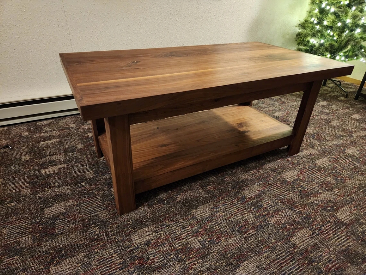 Large wooden table.