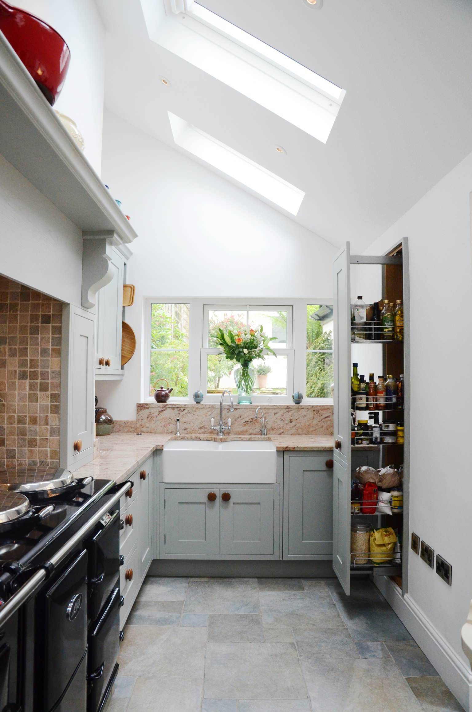 Pantry in Kitchen with Angled roof