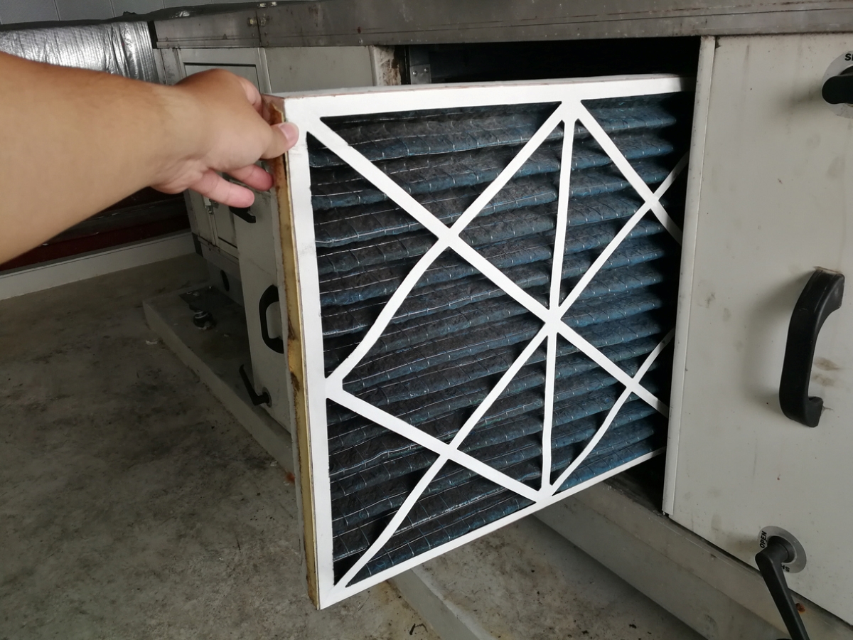 Replacing dirty air filter