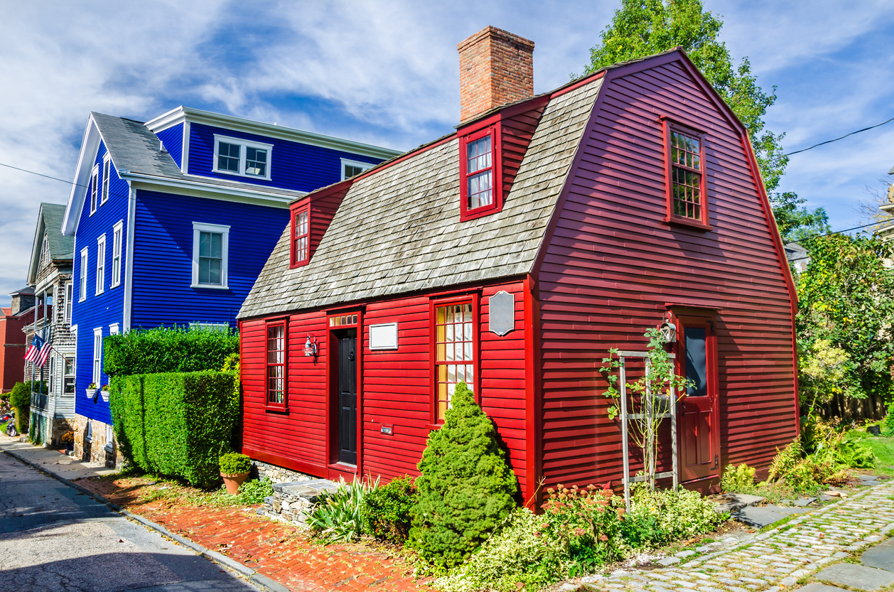 Historic Colourful Wooden House in Newport, Rhode Island