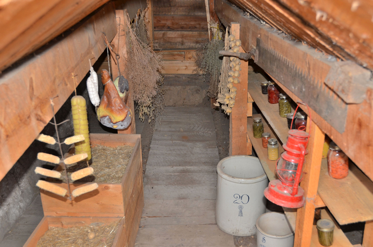 interior of root cellar