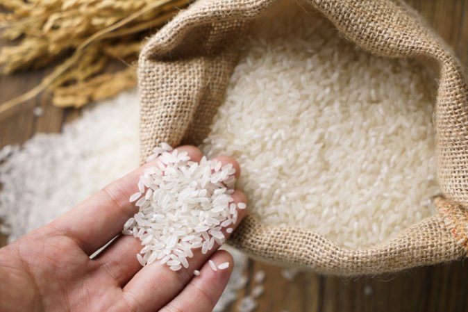 Uncooked white rice