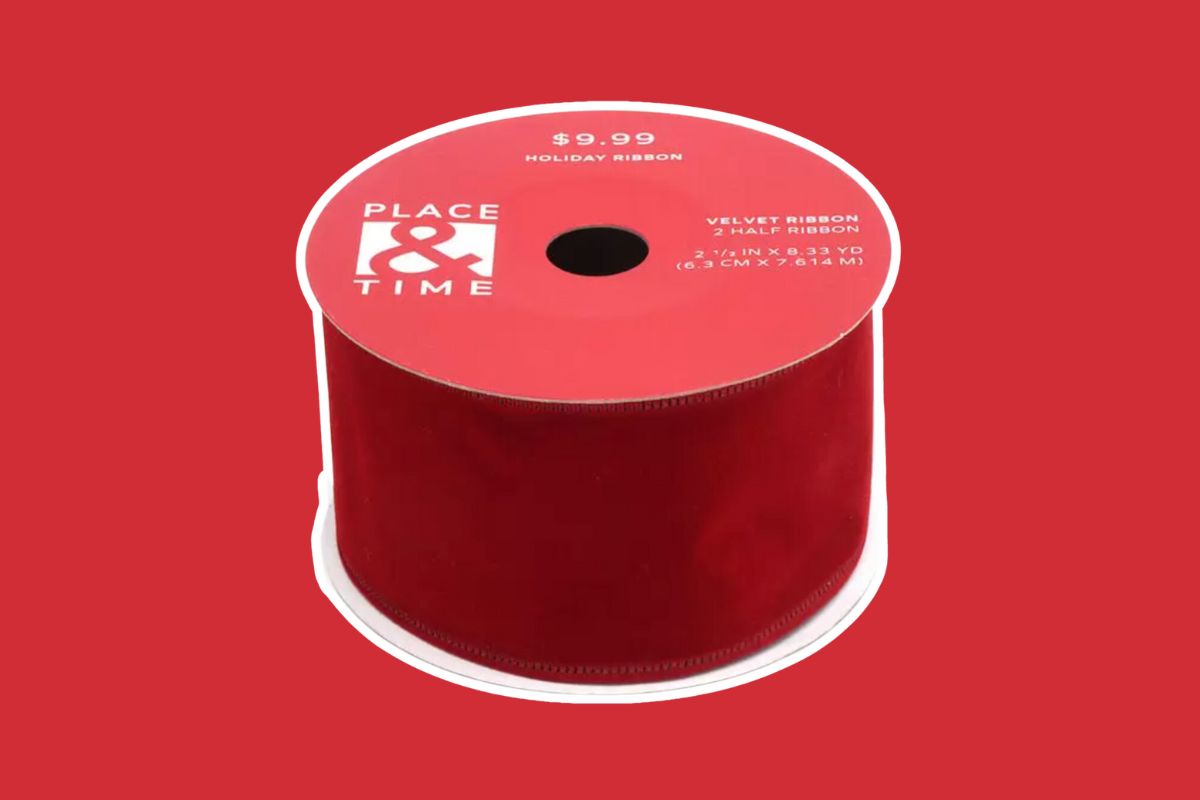 2.5-Inch-Thick Red Velvet Ribbon on a Spool
