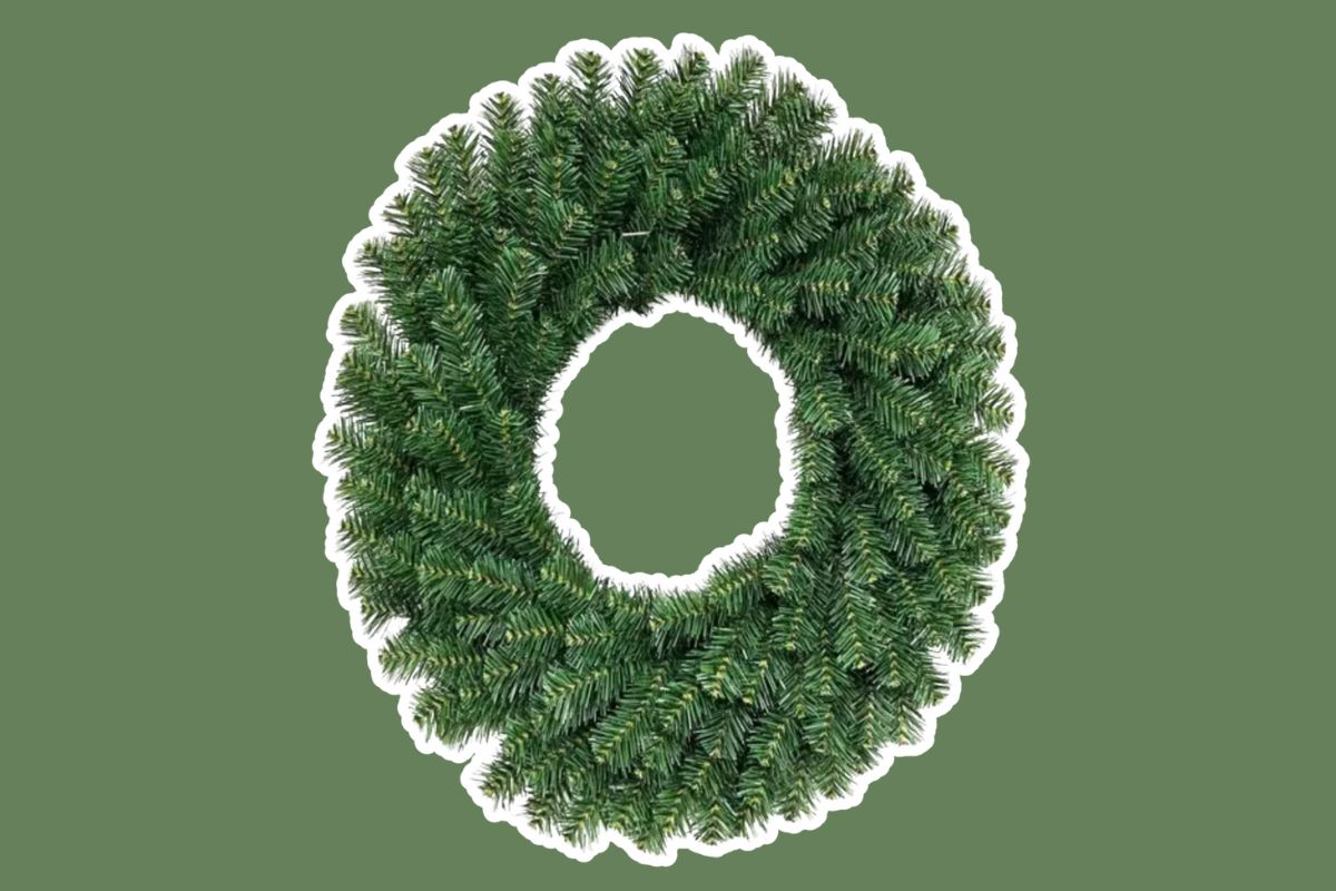 24-Inch Unlit Artificial Pine Wreath