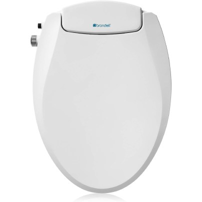 The Brondell EcoSeat S101 Non-Electric Bidet Toilet Seat on a white background.