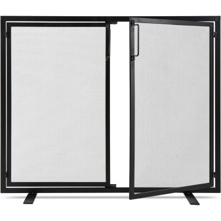 The Best Choice Products 2-Door Fireplace Screen on a white background.