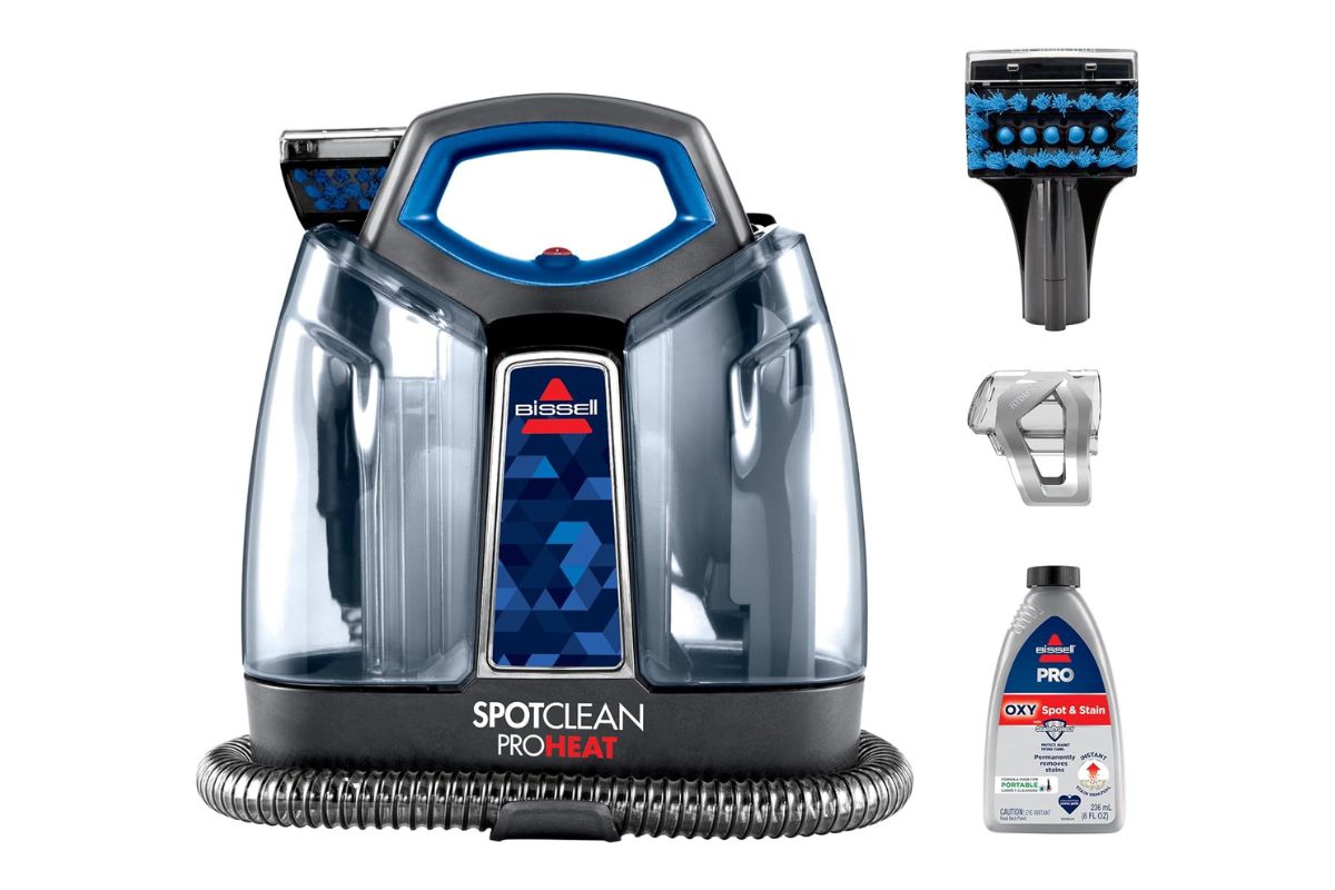 Bissell SpotClean ProHeat Portable Cleaner with Refill Cleaner and Attachments