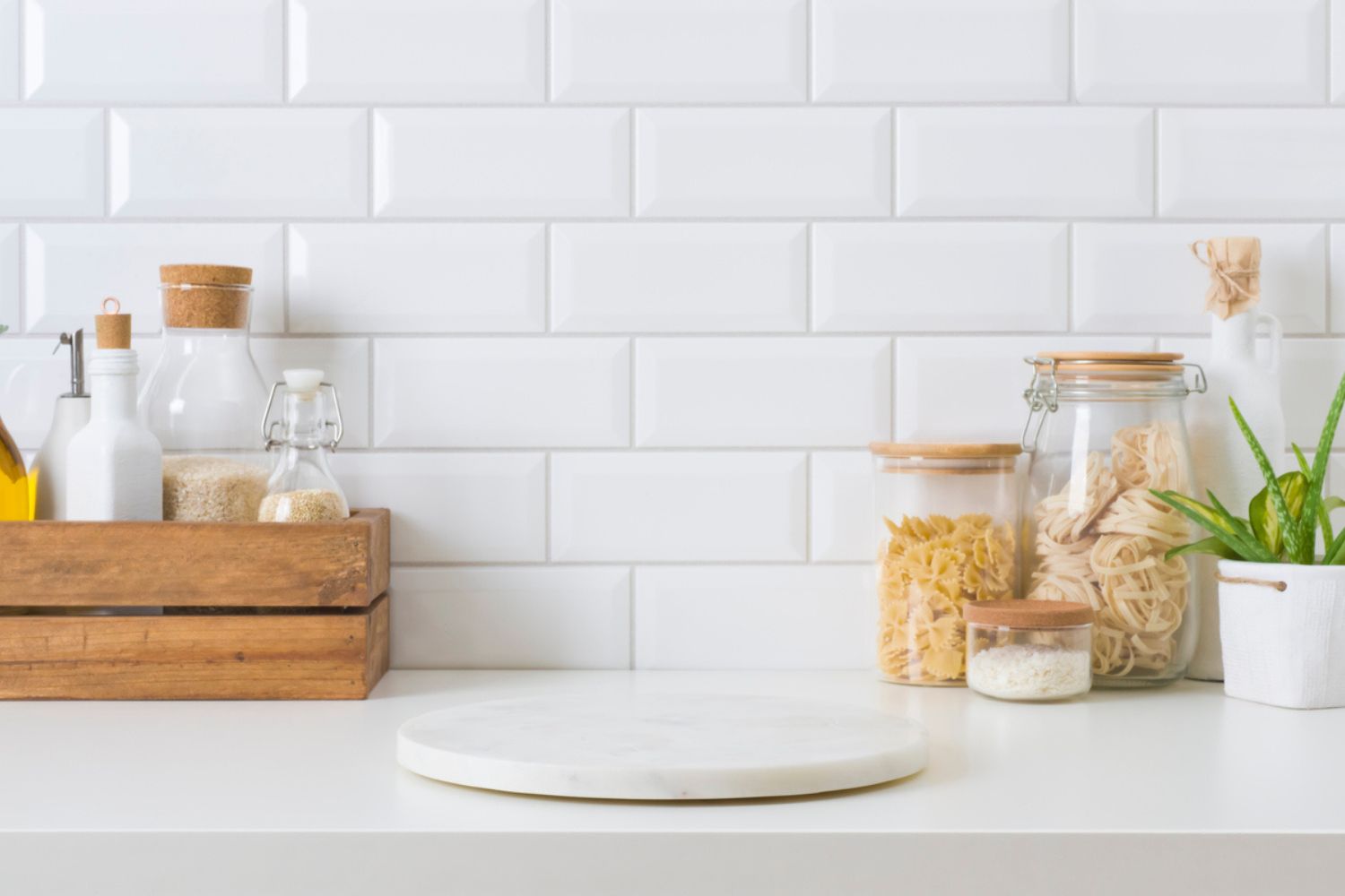 White Tile Kitchen Backsplash Cost