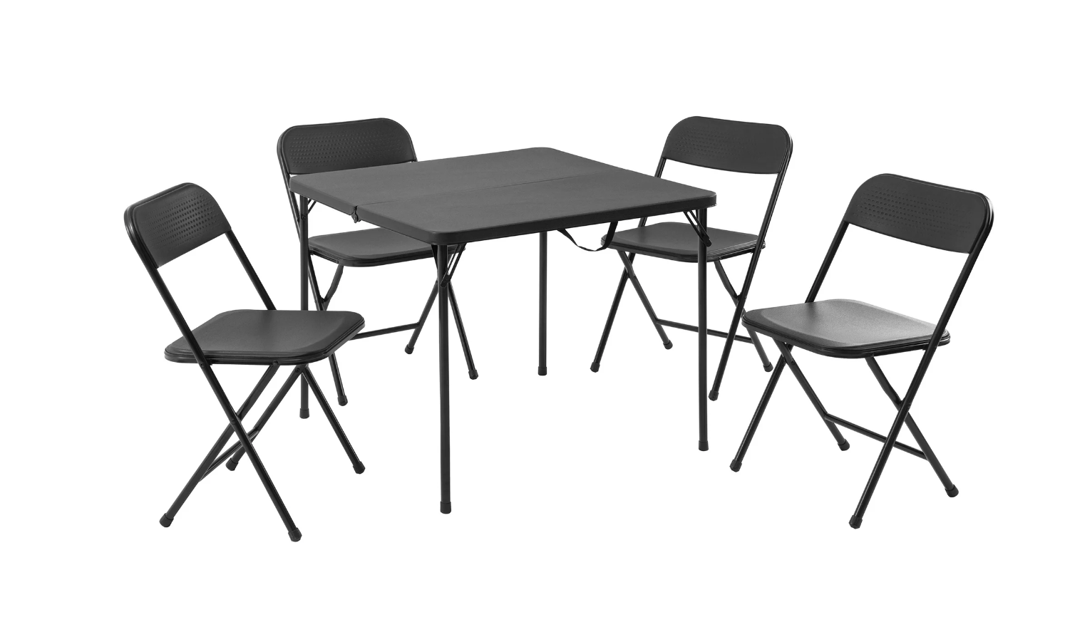 Mainstays 5 Piece Resin Card Folding Table and Four Folding Chairs Set