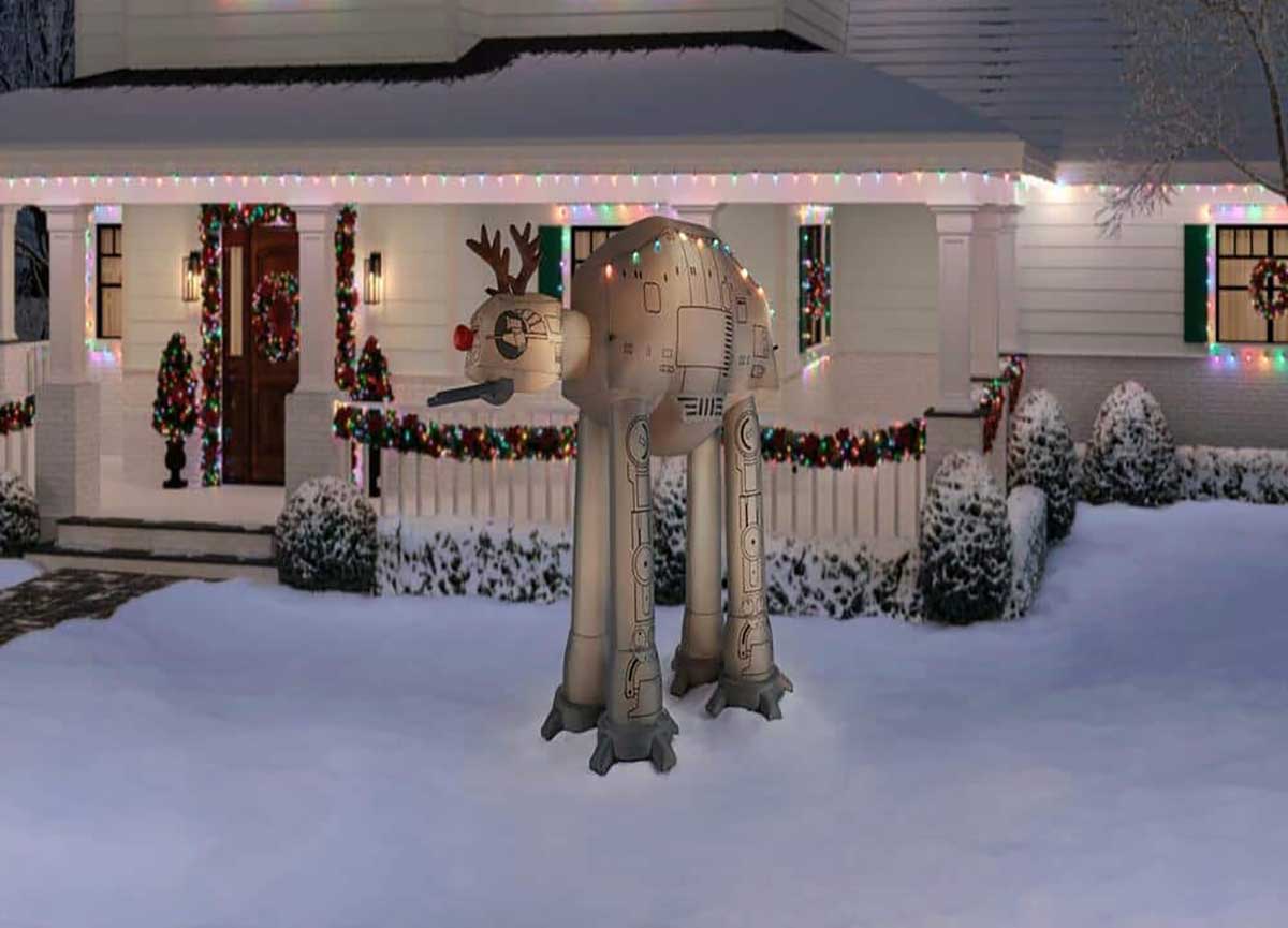 The Best Christmas Inflatables Option At-At Reindeer With Lights Holiday Inflatable