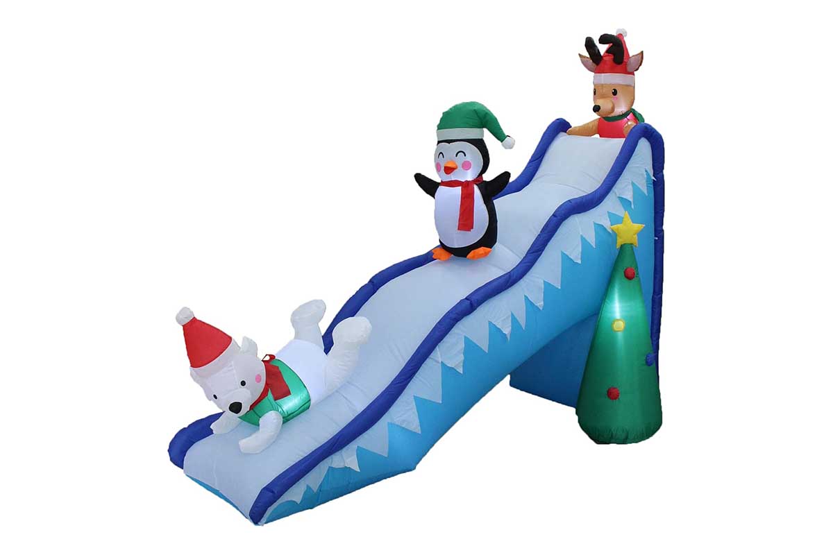 The Best Christmas Inflatables Option BZB Goods Holiday Slide Inflatable