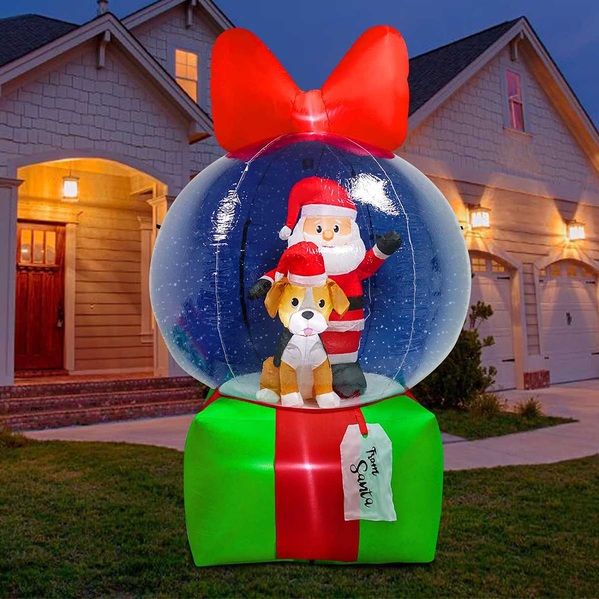 The Best Christmas Inflatables Option Santa Snow Globe Christmas Inflatable