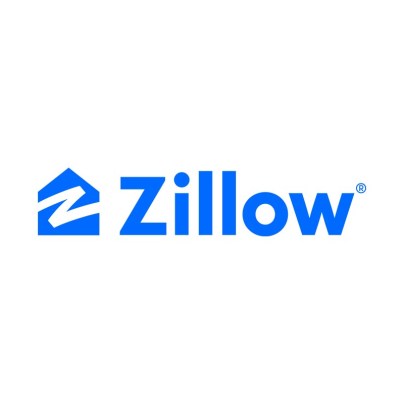 The word 'Zillow' appears in blue with its logo on a white background.