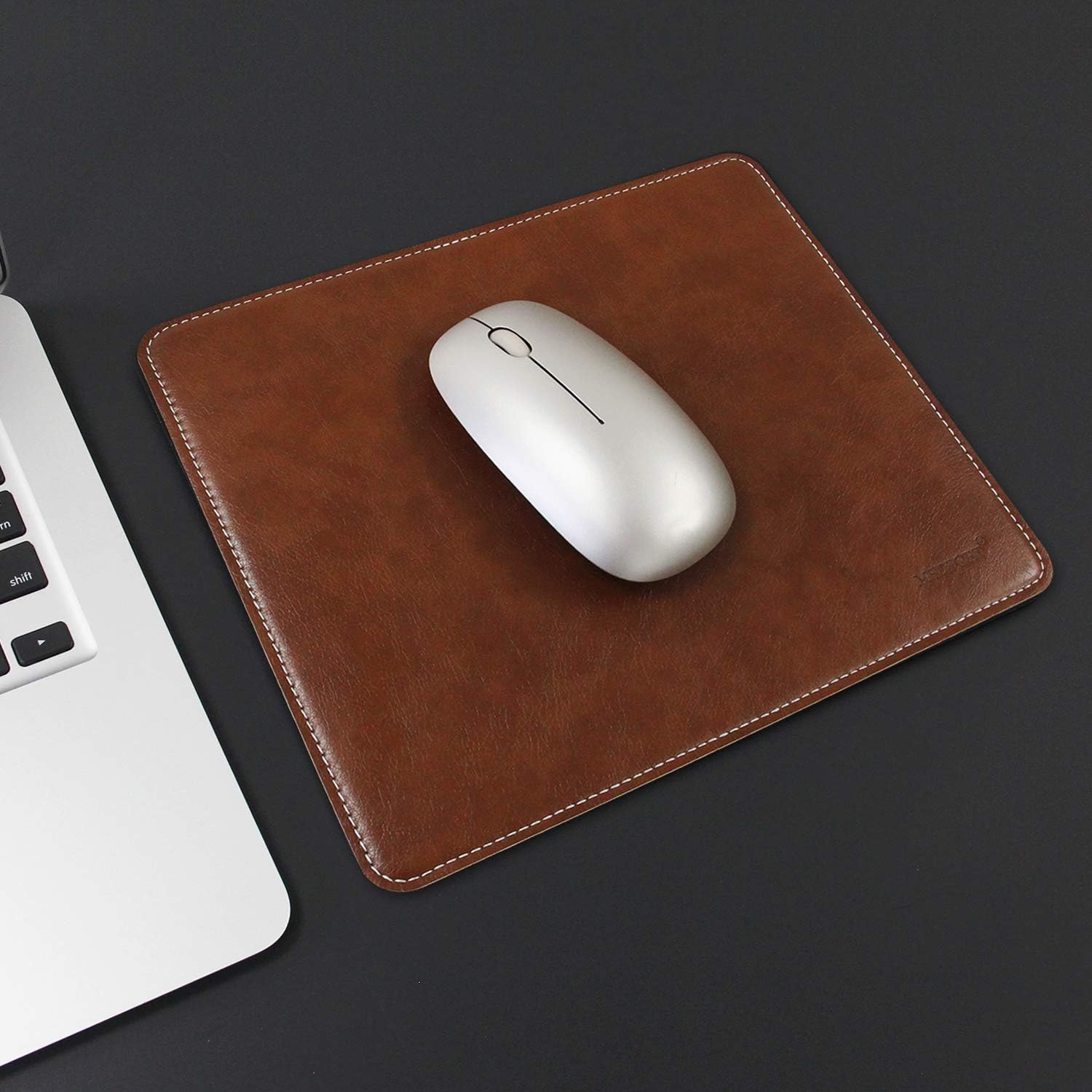Leather Mouse Pad with Thick Rubberized Base