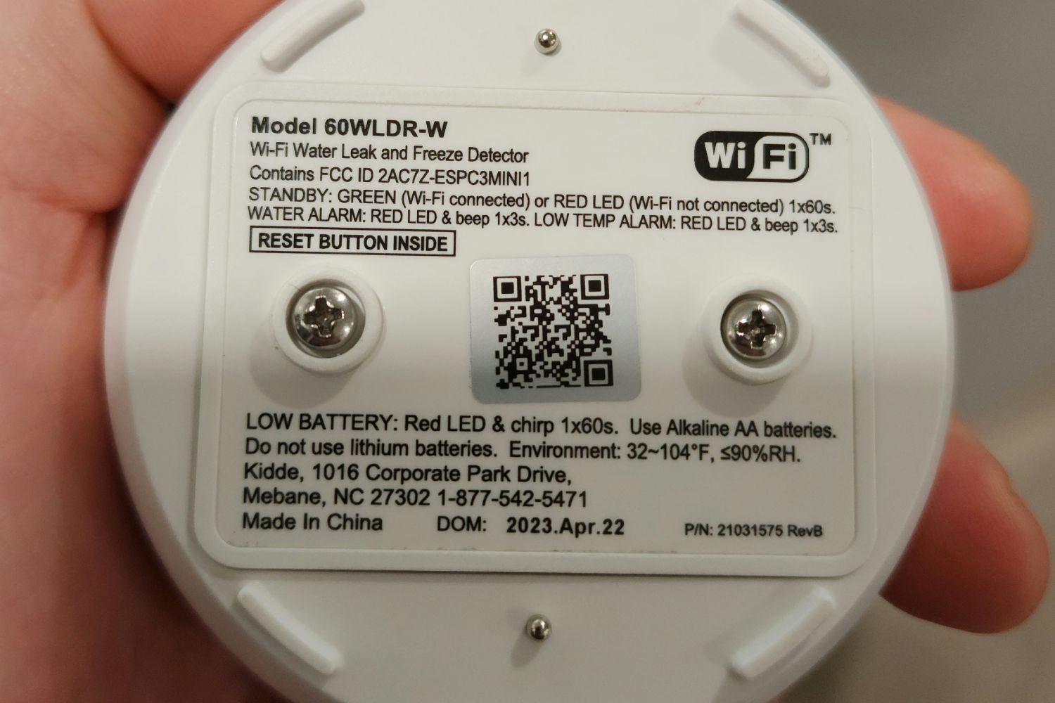 Kidde Water Leak Detector SPR Review