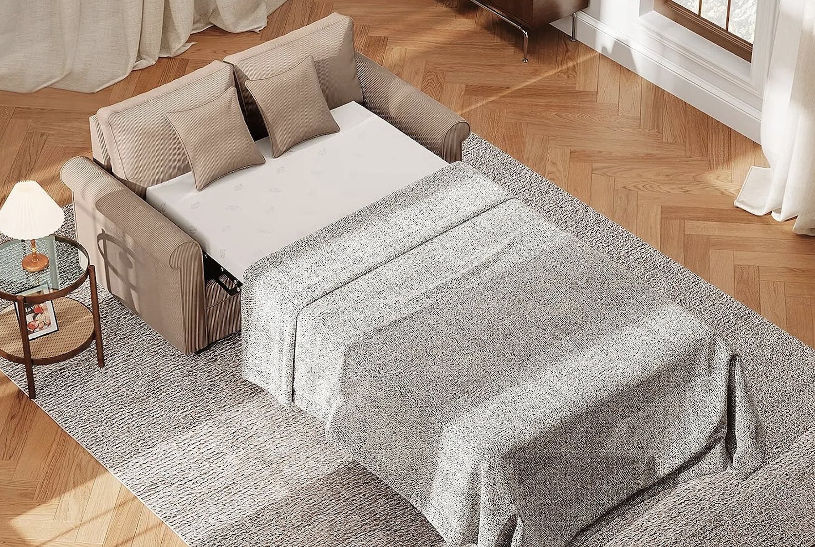 Sleeper Sofa with comfortable Bedding