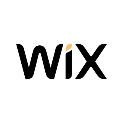 The word 'Wix' appears in black and yellow on a white background.