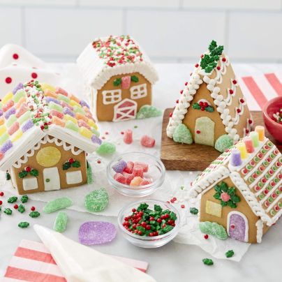 The Best Gingerbread House Kits Option: Wilton Mini Village Gingerbread Kit