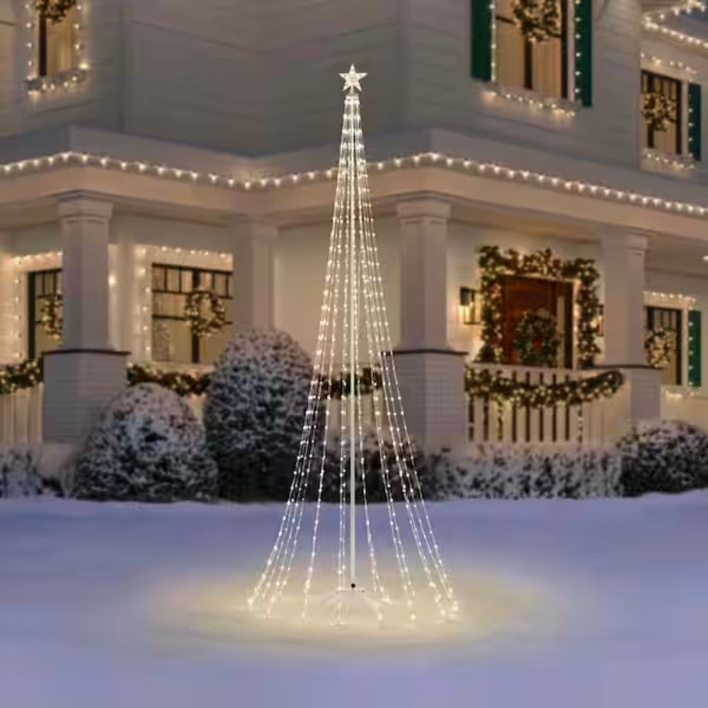 The Best Outdoor Christmas Decorations Option: Giant-Sized Motion LED Cone Tree