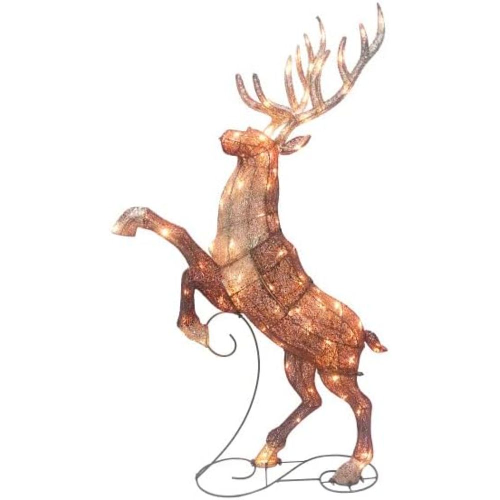The Best Outdoor Christmas Decorations Option: Lighted Elk with Twinkling Lights