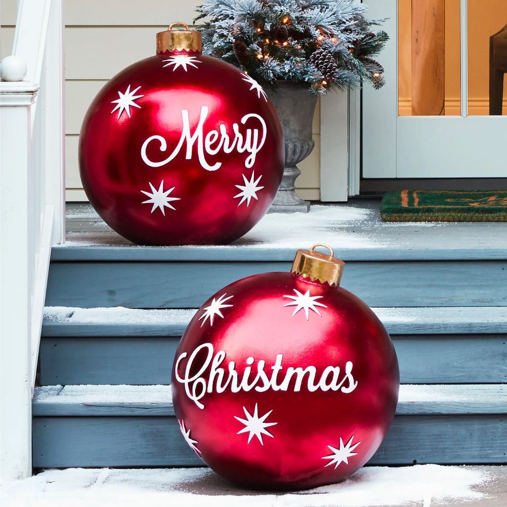 The Best Outdoor Christmas Decorations Option: Outdoor Merry Christmas Ornament Set