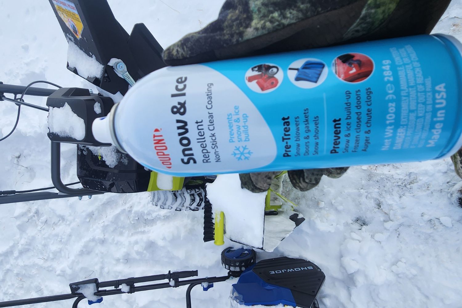 DuPont Nonstick Snow Blower Spray Put to the Test