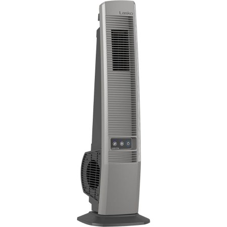  The Lasko 4-Speed Oscillating Outdoor Tower Fan on a white background.